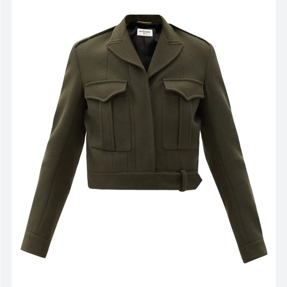 Saint Laurent Dark Green Utility Jacket - Picture 2 of 6